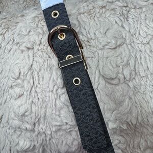 Michael Kors Embossed Black Leather Belt XL